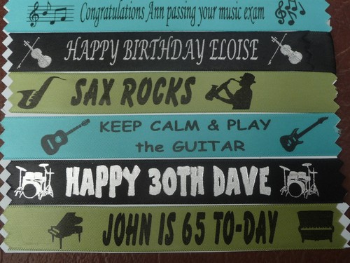 Personalised music ribbon 2 - ribbon,