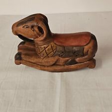 Vintage Hand Carved & Hand Painted Rocking Billy Goat