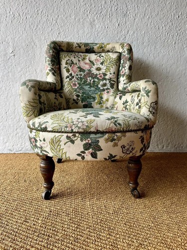 Edwardian antique tub chair - chair, on