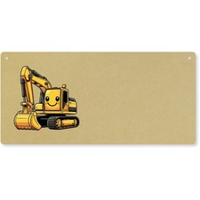 'Cute Yellow Excavator' Large