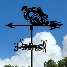 Weather Vane Weathervane Vintage Black Match Motorcycle