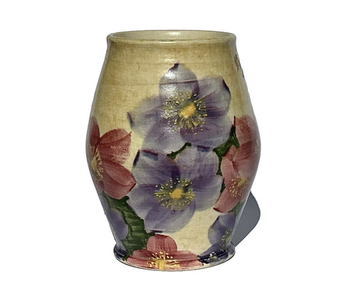 Vintage floral pottery - pottery, vase