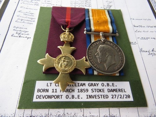 Ww1 obe war medal lt - medal, to