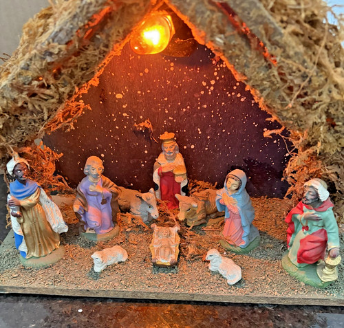 Vintage italian nativity set - italian,