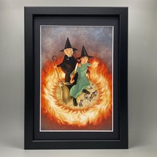 TIFFANY ACHING & GRANNY WEATHERWAX FRAMED ART. PAUL KIDBY, TERRY PRATCHETT