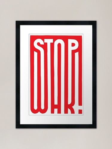 Stop war framed art - stop,