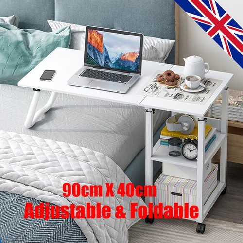 White mobile over bed - bed, table