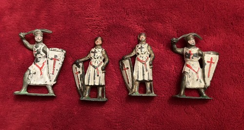 Vintage lead knights crusaders - lead,