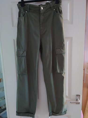 Bershka khaki trousers with - bershka,