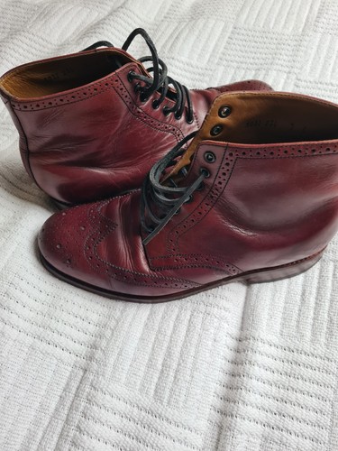 Grenson brogue burgundy boots - brogue,