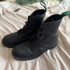 Solovair Black Leather 8 Eye Derby Boots Size 9.5 RRP £179