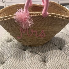 Bonita Large Mrs Summer Basket Tote Bag Straw Bag