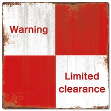 British Rail Railway Metal Sign warning Limited Clearance train model