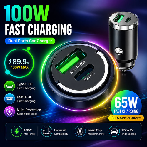 Fast car charger usb port - car,