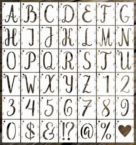 Letter stencils 42pcs - letter, stencils,