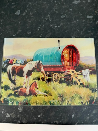 Gypsy wagon glass - wagon,