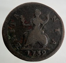 1739 George II 2nd Farthing