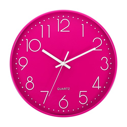 Pink wall clock office - clock,