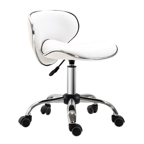 Salon stool white leather - stool,