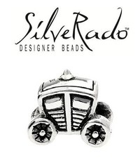 Genuine SilveRado 925 sterling silver PRINCESS CARRIAGE charm bracelet bead