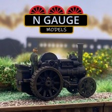 PAINTED -N Gauge Scale 1:148 Traction Engine & Figure! (Road Steam Engine 1:160)
