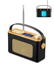 UEME DAB/DAB+ FM Radio, USB Rechargeable Battery, Bluetooth, Clock, Alarm