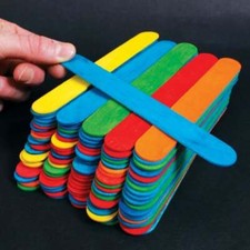 Coloured jumbo wooden lolly - coloured,