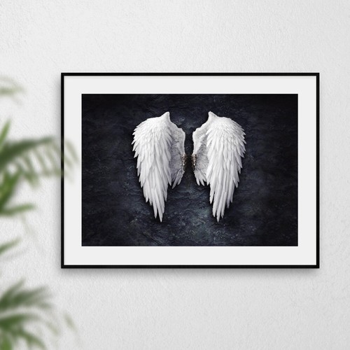 Banksy fallen angel wings wall - fallen,