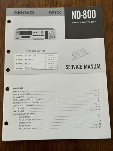 Nikko 800 stereo cassette - nd-800,
