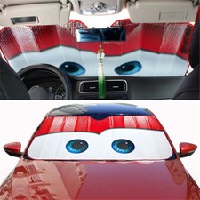 Car Windscreen Sun Visor Cartoon Red Big Eyes Sunscreen Sun Shade Accessories