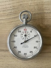 Nero Lemania Stopwatch Swiss Made Vintage Timepiece Mechanical Watch