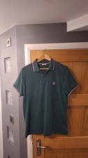 Dark Green Moncler Maglia Short Sleeved Polo Shirt Size L