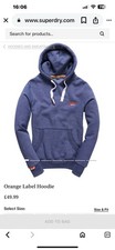 Superdry Orange Label Hoodie In Excellent Condition Worn Twice Size M