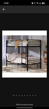 Twin over Twin Steel Bunk Beds Frame Ladder Bedroom Dorm Room for Kids Adult NEW