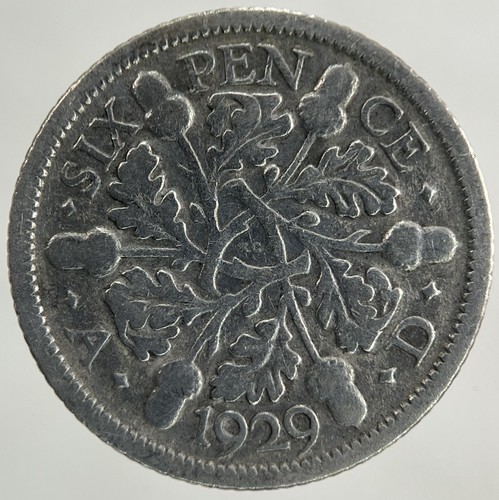 1929 george sixpence - 1929, v