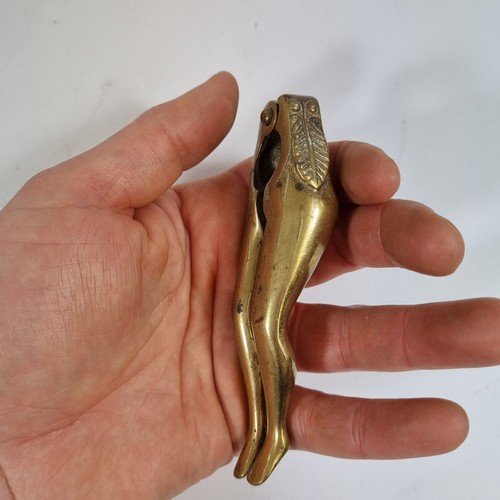 Antique pair brass nutcrackers - pair,