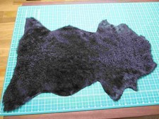 Very Dark Brown Part Sheepskin Hide Soft Curly 10 mm pile - 2 sq ft HR094