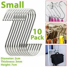 S Hooks Stainless Steel Kitchen Meat Pan Utensil Clothes Hanger Hanging Hooks