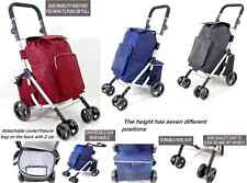 WHEEL LARGE SHOPPING TROLLEY FOLDING CART STRONG LIGHTWEIGHT MANEUVERABLE 74L
