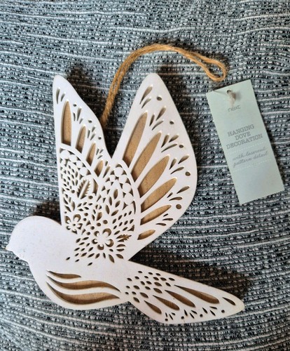 Wooden dove hanging - wooden,