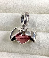 Pandora Silver Family Heart Locket Dangle Charm VGC #797615EN130 Gift Xmas 