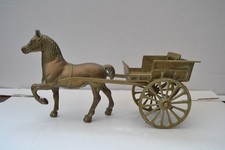 VINTAGE BRASS PONY & TRAP