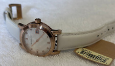 burberry bu9130 the city diamond white dial leather rose gold 34mm ladies watch