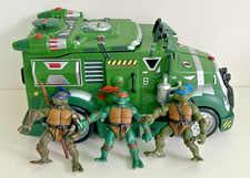 TNMT Teenage Mutant Ninja Turtles Armoured Battle Van Truck 2002 & 3 Figures