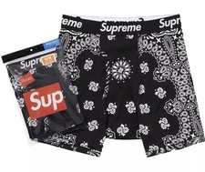 Supreme Hanes Bandana Boxers Black 1 Pair Size 2XL FW22 NEW