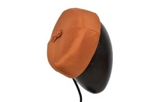 Brown pillbox hat topper