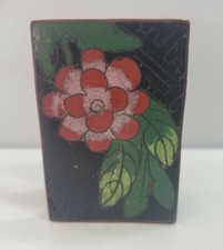 Vintage Chinese/ Japanese Cloisonne Enamel Match Holder Case, Vesta, Box 1002/31