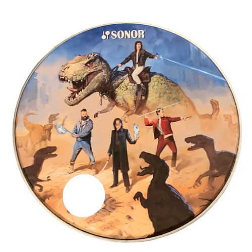 Custom printed bass drum - bass, decal
