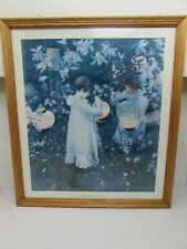 Contemporary Large Framed Print John Singer Sargent "Carnation, Lily, Lily, Rose