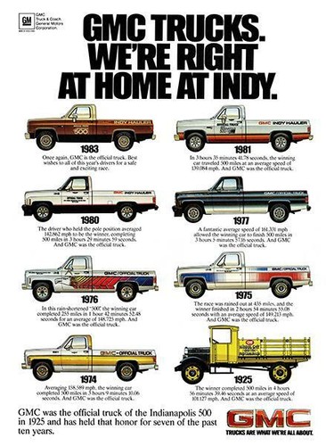 Gmc trucks indy 1925 - trucks, 1925-1983